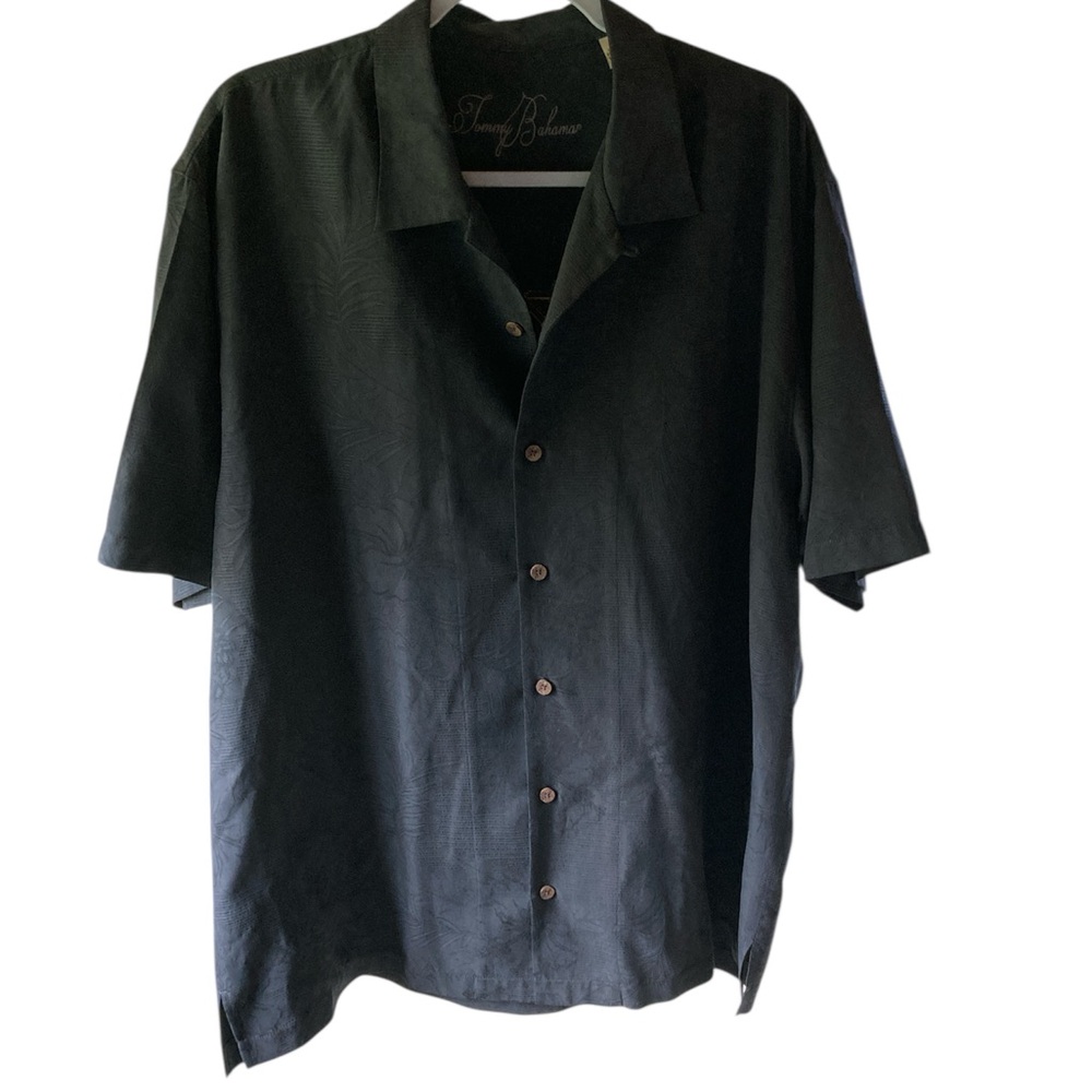 Tommy Bahama Silk Camp Shirt in Black - Picture 2 of 13